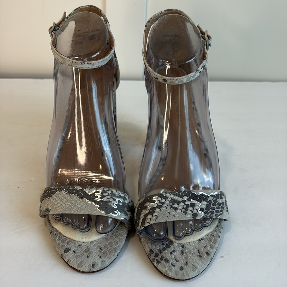 Banana Republic Silver And Grey Python Print Leat… - image 3